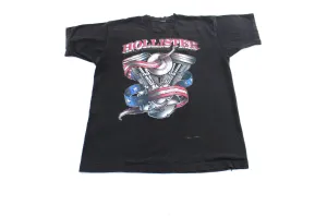 1987 Hollister Independence Day Rally Biker Graphic T-Shirt