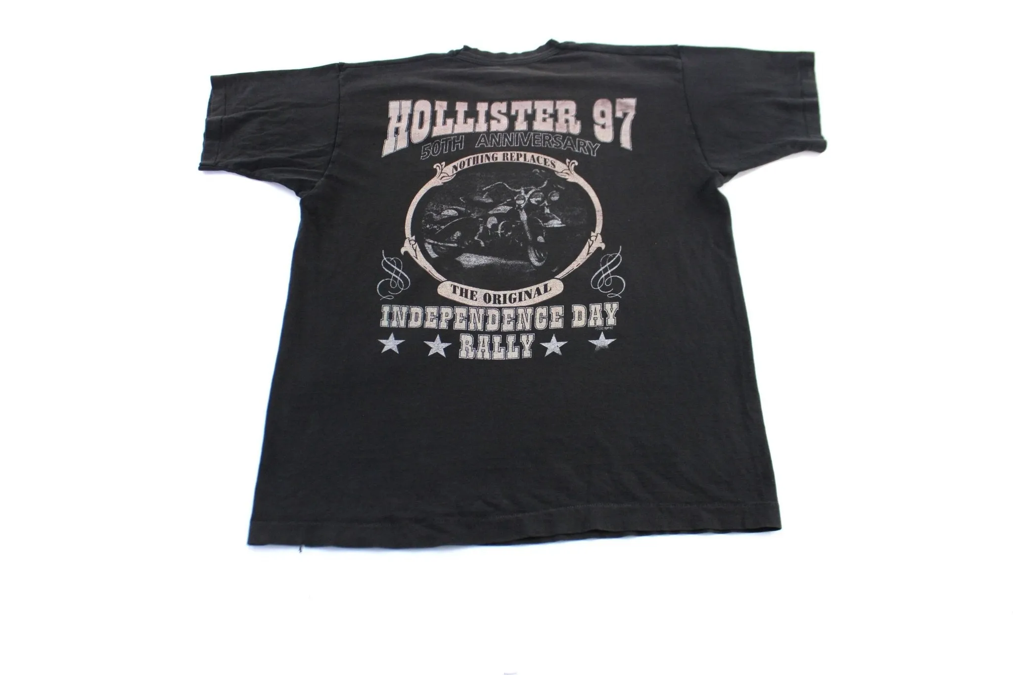 1987 Hollister Independence Day Rally Biker Graphic T-Shirt