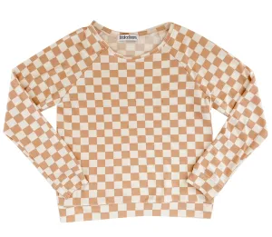 Brokedown Clothing Women's Rust Check Sweatshirt