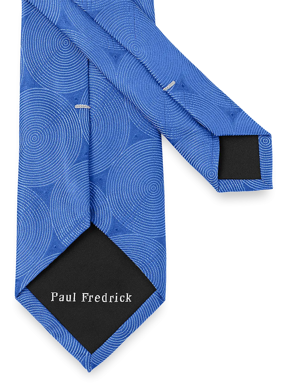 Circles Woven Silk Tie - Blue