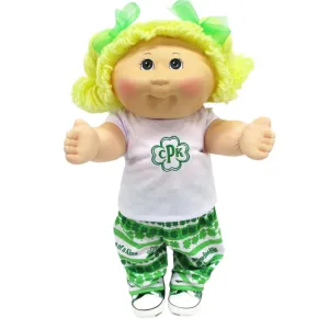 CPW1178-Green & White Clover Outfit